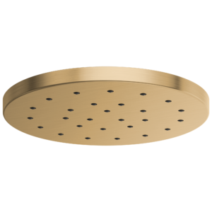 Brizo Essential™ Shower: 14” Linear Round H2OKinetic® Single-Function Raincan Shower Head In Luxe Gold
