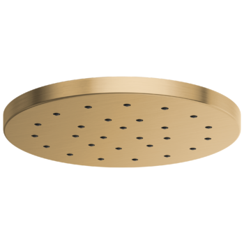 Brizo Essential™ Shower: 14” Linear Round H2OKinetic® Single-Function Raincan Shower Head In Luxe Gold