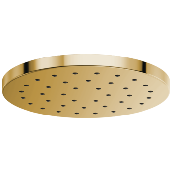 Brizo Essential™ Shower: 14” Linear Round H2OKinetic® Single-Function Raincan Shower Head 2.5 GPM In Polished Gold