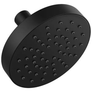 Brizo Essential™ Shower: 5″ Linear Round Single-Function Wall Mount Shower Head – 1.75 GPM In Matte Black