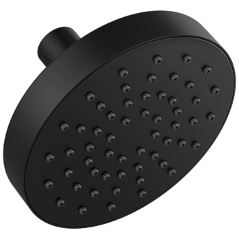 Brizo Essential™ Shower: 5" Linear Round Single-Function Wall Mount Shower Head - 1.75 GPM In Matte Black