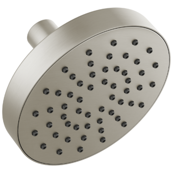 Brizo Essential™ Shower: 5" Linear Round Single-Function Wall Mount Shower Head - 1.75 GPM In Luxe Nickel