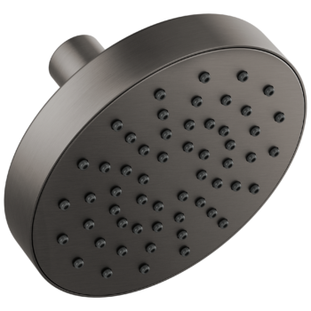 Brizo Essential™ Shower: 5" Linear Round Single-Function Wall Mount Shower Head - 2.5 GPM In Luxe Steel