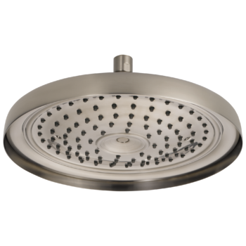 Brizo Essential™ Shower: 11" Classic Round Single-Function Raincan Shower Head - 2.5 GPM In Luxe Nickel