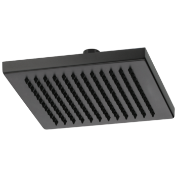 Brizo Essential™ Shower: 8" Linear Square Single-Function Raincan Shower Head - 2.5 GPM In Matte Black