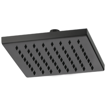 Brizo Essential™ Shower: 8" Linear Square Single-Function Raincan Shower Head - 1.75 GPM In Matte Black