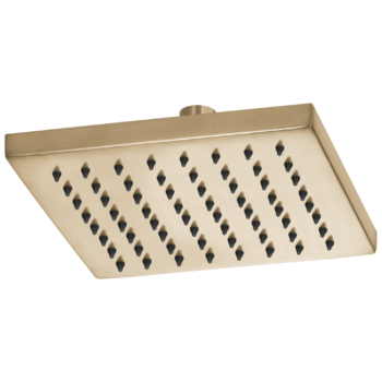 Brizo Essential™ Shower: 8" Linear Square Single-Function Raincan Shower Head - 1.75 GPM In Luxe Gold