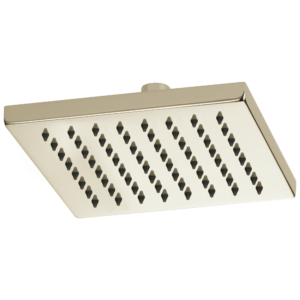 Brizo Essential™ Shower: 8″ Linear Square Single-Function Raincan Shower Head – 1.75 GPM In Polished Nickel