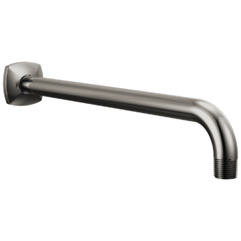 Brizo Allaria™: 13" Wall Mount Shower Arm and Flange In Brilliance Black Onyx