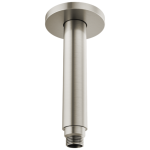Brizo Kintsu®: 6″ Dual Waterway Ceiling Mount Shower Arm and Flange In Luxe Nickel