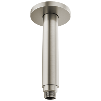 Brizo Kintsu®: 6" Dual Waterway Ceiling Mount Shower Arm and Flange In Luxe Nickel