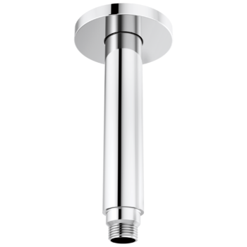 Brizo Kintsu®: 6" Dual Waterway Ceiling Mount Shower Arm and Flange In Chrome