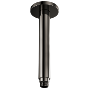 Brizo Kintsu®: 10″ Dual Waterway Ceiling Mount Shower Arm and Flange In Brilliance Black Onyx
