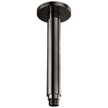 Brizo Kintsu®: 10" Dual Waterway Ceiling Mount Shower Arm and Flange In Brilliance Black Onyx