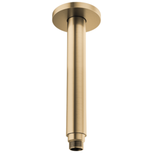 Brizo Kintsu®: 10″ Dual Waterway Ceiling Mount Shower Arm and Flange In Luxe Gold