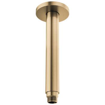 Brizo Kintsu®: 10" Dual Waterway Ceiling Mount Shower Arm and Flange In Luxe Gold