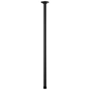 Brizo Essential™ Shower: 24″ Ceiling Mount Shower Arm And Round Flange In Matte Black