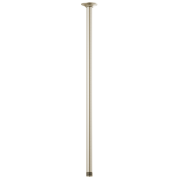 Brizo Essential™ Shower: 24" Ceiling Mount Shower Arm And Round Flange In Brushed Nickel
