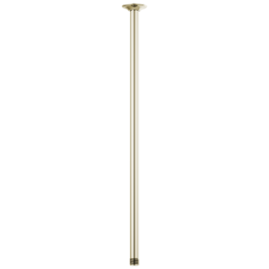 Brizo Essential™ Shower: 24″ Ceiling Mount Shower Arm And Round Flange In Polished Nickel