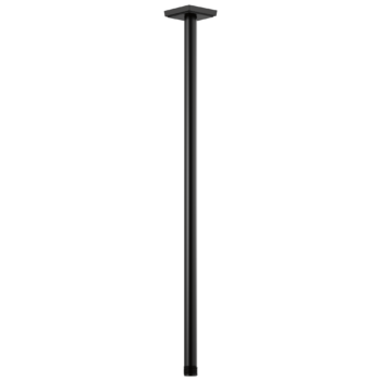 Brizo Essential™ Shower: 24" Ceiling Mount Shower Arm And Square Flange In Matte Black
