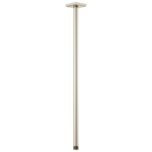 Brizo Essential™ Shower: 24″ Ceiling Mount Shower Arm And Square Flange In Brushed Nickel