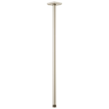 Brizo Essential™ Shower: 24" Ceiling Mount Shower Arm And Square Flange In Brushed Nickel