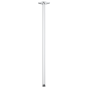 Brizo Essential™ Shower: 24″ Ceiling Mount Shower Arm And Square Flange In Chrome