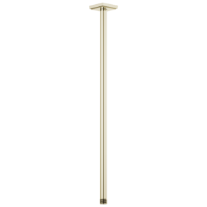 Brizo Essential™ Shower: 24″ Ceiling Mount Shower Arm And Square Flange In Polished Nickel