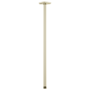 Brizo Essential™ Shower: 24" Ceiling Mount Shower Arm And Square Flange In Polished Nickel