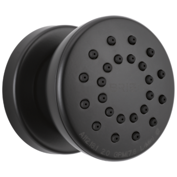 Brizo Essential™ Shower: Touch-Clean® Round Body Spray In Matte Black