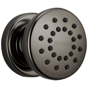 Brizo Other: Touch-Clean® Round Body Spray In Brilliance Black Onyx