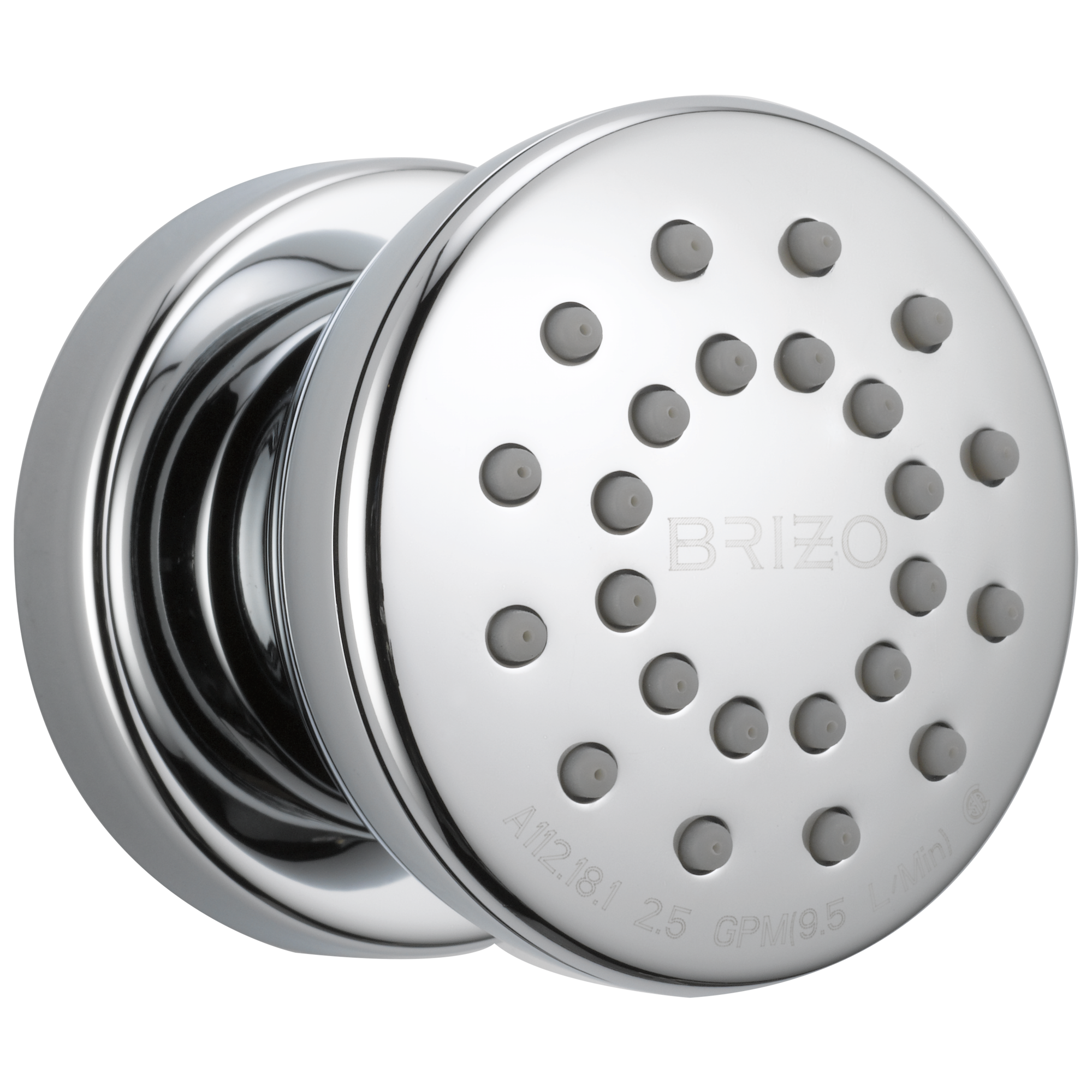 Brizo Essential™ Shower: Touch-Clean® Round Body Spray In Chrome