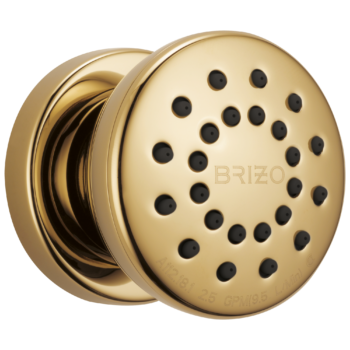 Brizo Essential™ Shower: Touch-Clean® Round Body Spray In Polished Gold