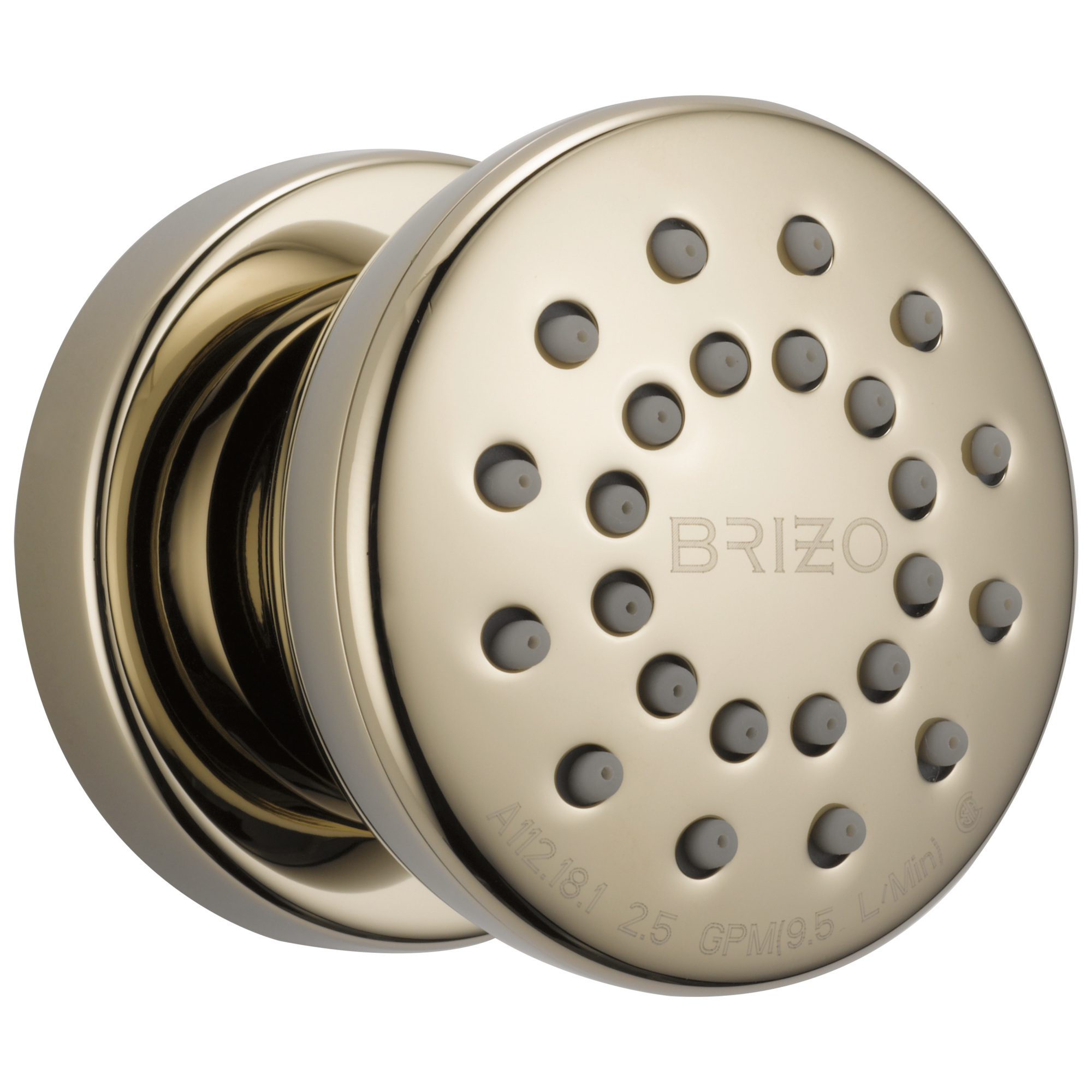 Brizo Essential™ Shower: Touch-Clean® Round Body Spray In Polished Nickel