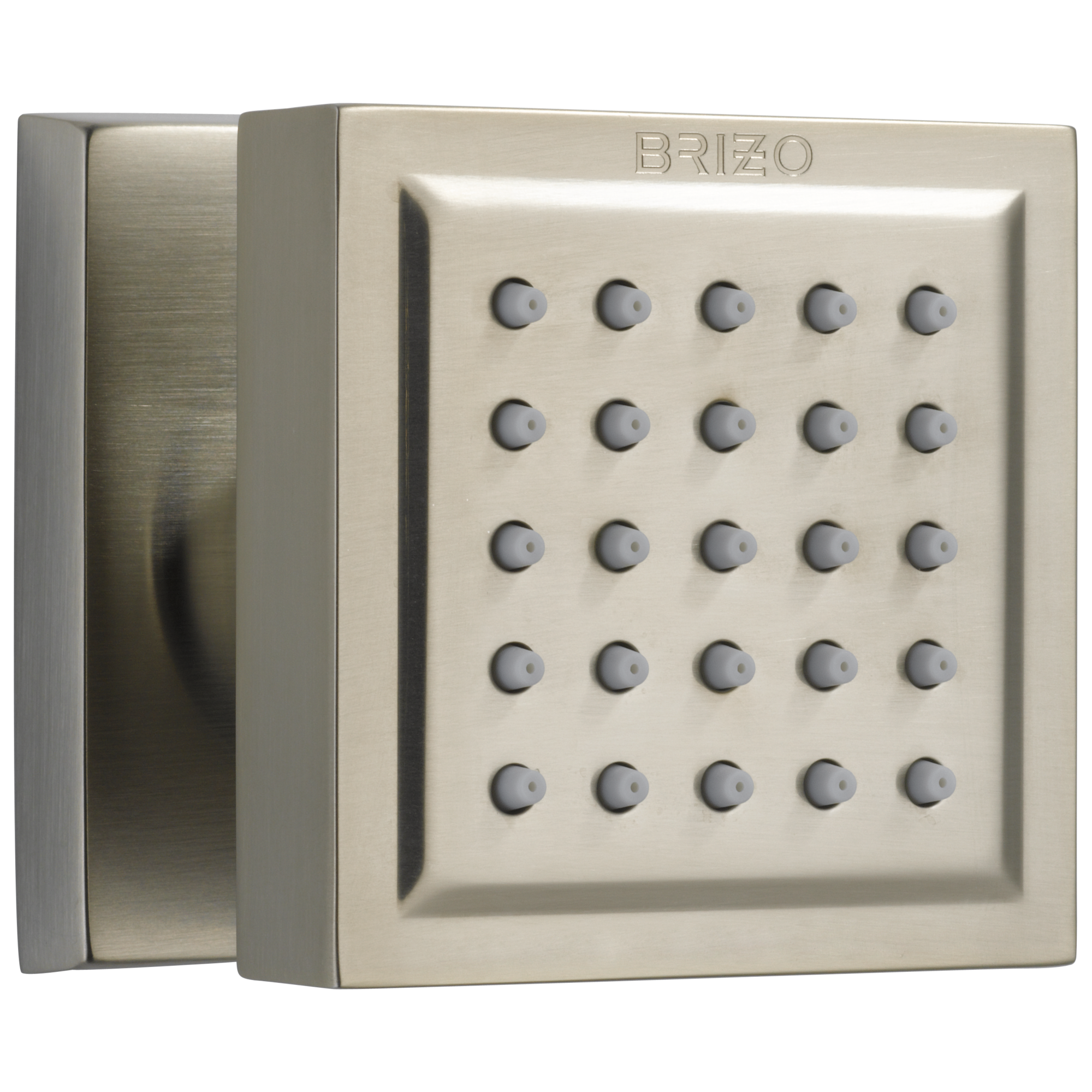 Brizo Essential™ Shower: Touch-Clean® Square Body Spray In Brushed Nickel