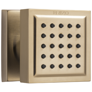 Brizo Essential™ Shower: Touch-Clean® Square Body Spray In Luxe Gold