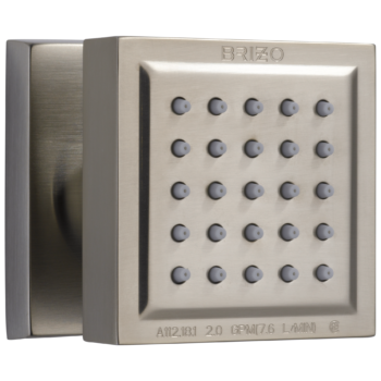 Brizo Essential™ Shower: Touch-Clean® Square Body Spray In Luxe Nickel