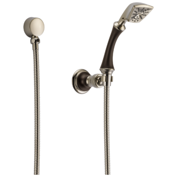 Brizo Charlotte®: Single-Function Wall Mount Hand Shower In Cocoa Bronze / Polished Nickel