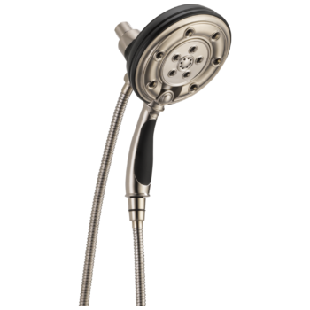 Brizo Essential™ Shower: Classic Round H<sub>2</sub>Okinetic<sup>®</sup> Multi-Function Hydrati® 2|1 Shower In Luxe Nickel / Matte Black