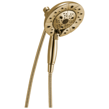 Brizo Essential™ Shower: Classic Round H<sub>2</sub>Okinetic<sup>®</sup> Multi-Function Hydrati® 2|1 Shower In Polished Gold