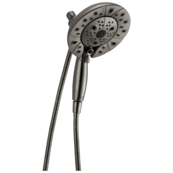 Brizo Essential™ Shower: Classic Round H<sub>2</sub>Okinetic<sup>®</sup> Multi-Function Hydrati® 2|1 Shower In Luxe Steel