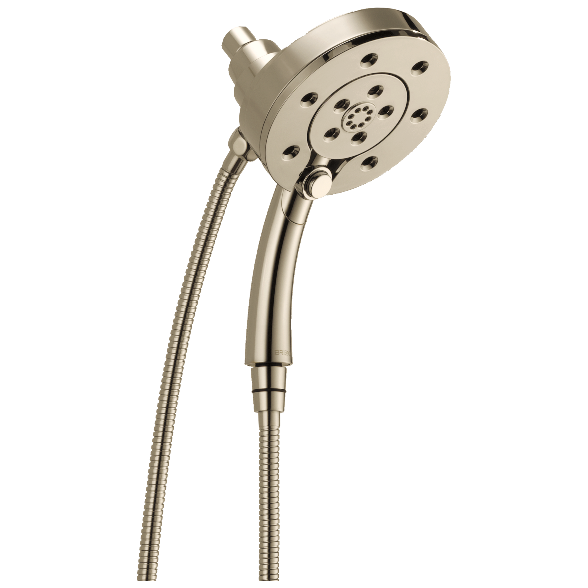 Brizo Essential™ Shower: Linear Round H<sub>2</sub>Okinetic<sup>®</sup> Multi-Function Hydrati® 2|1 Shower In Polished Nickel