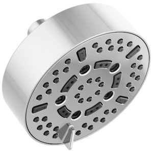 Brizo Essential™ Shower: 5” Linear Round H2Okinetic® Multi-Function Wall Mount Shower Head – 1.75 GPM In Chrome