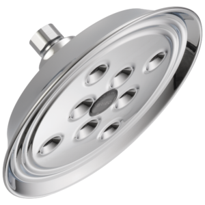 Brizo Essential™ Shower: 7″ Classic Round H2Okinetic® Single Function Wall Mount Showerhead In Chrome