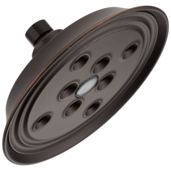 Brizo Essential™ Shower: 7" Classic Round H<sub>2</sub>Okinetic<sup>®</sup> Single Function Wall Mount Showerhead In Venetian Bronze