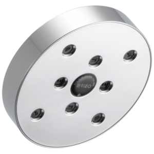 Brizo Essential™ Shower: 5″ Linear Round H2Okinetic® Single Function Wall Mount Showerhead In Chrome
