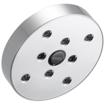 Brizo Essential™ Shower: 5" Linear Round H<sub>2</sub>Okinetic<sup>®</sup> Single Function Wall Mount Showerhead In Chrome