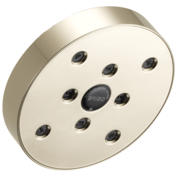 Brizo Essential™ Shower: 5" Linear Round H<sub>2</sub>Okinetic<sup>®</sup> Single Function Wall Mount Showerhead In Polished Nickel