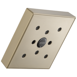 Brizo Essential™ Shower: 5” Linear Square H2Okinetic® Single Function Wall Mount Showerhead In Brushed Nickel
