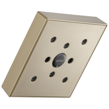 Brizo Essential™ Shower: 5” Linear Square H<sub>2</sub>Okinetic<sup>®</sup> Single Function Wall Mount Showerhead In Brushed Nickel